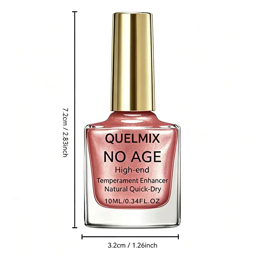 QUELMIX Nude Rose Nail Polish 10ml - High-Gloss Quick-Dry Lacquer