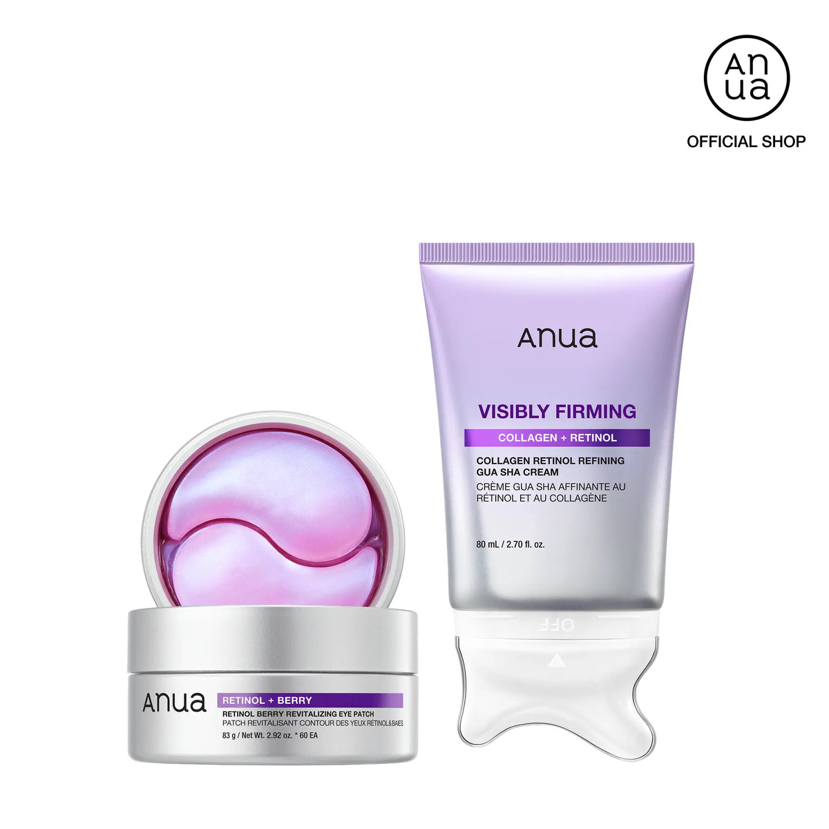 Anua Retinol Berry Revitalizing Eye Patches - 60 Hydrogel Patches for Dark Circles & Fine Lines