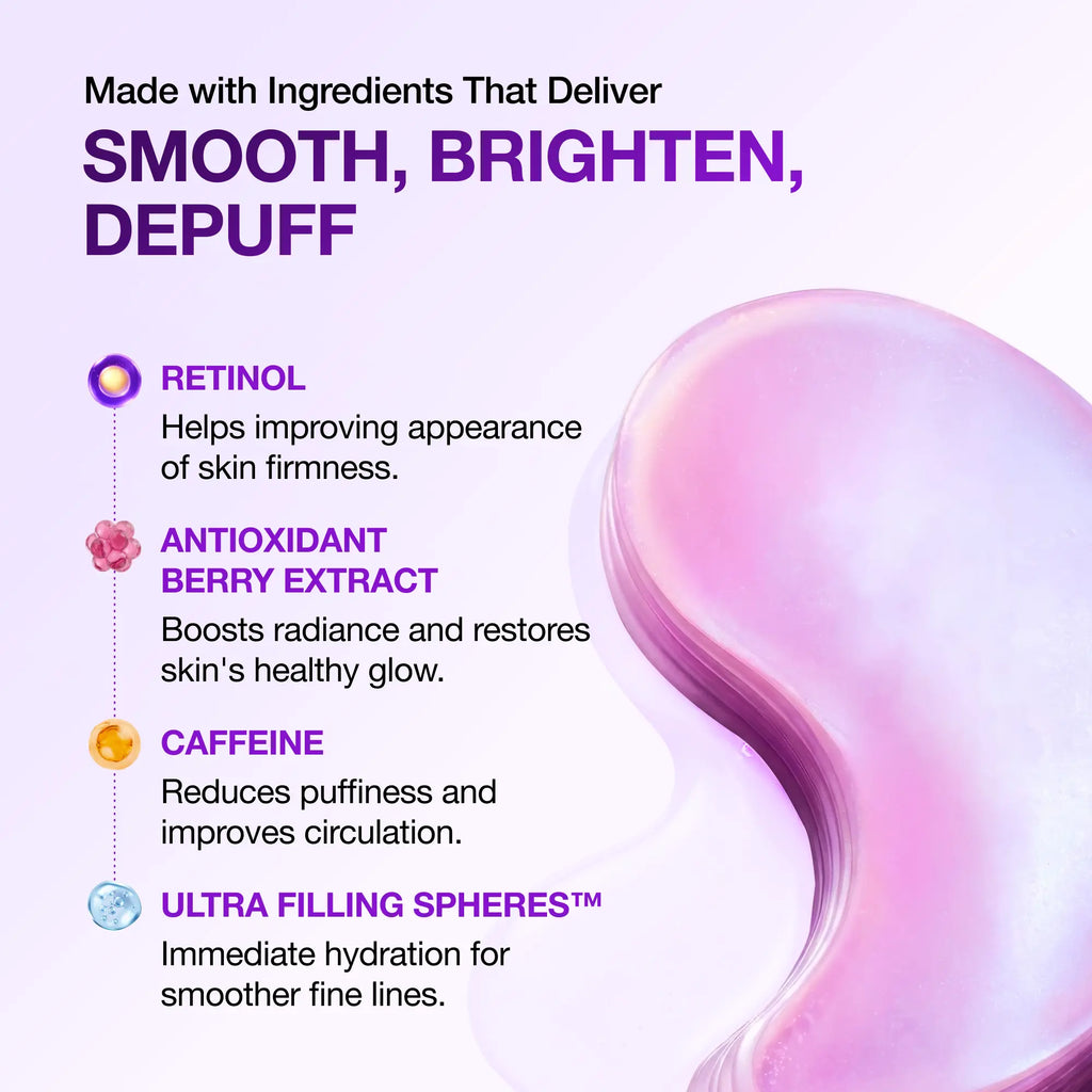 Anua Retinol Berry Revitalizing Eye Patches - 60 Hydrogel Patches for Dark Circles & Fine Lines