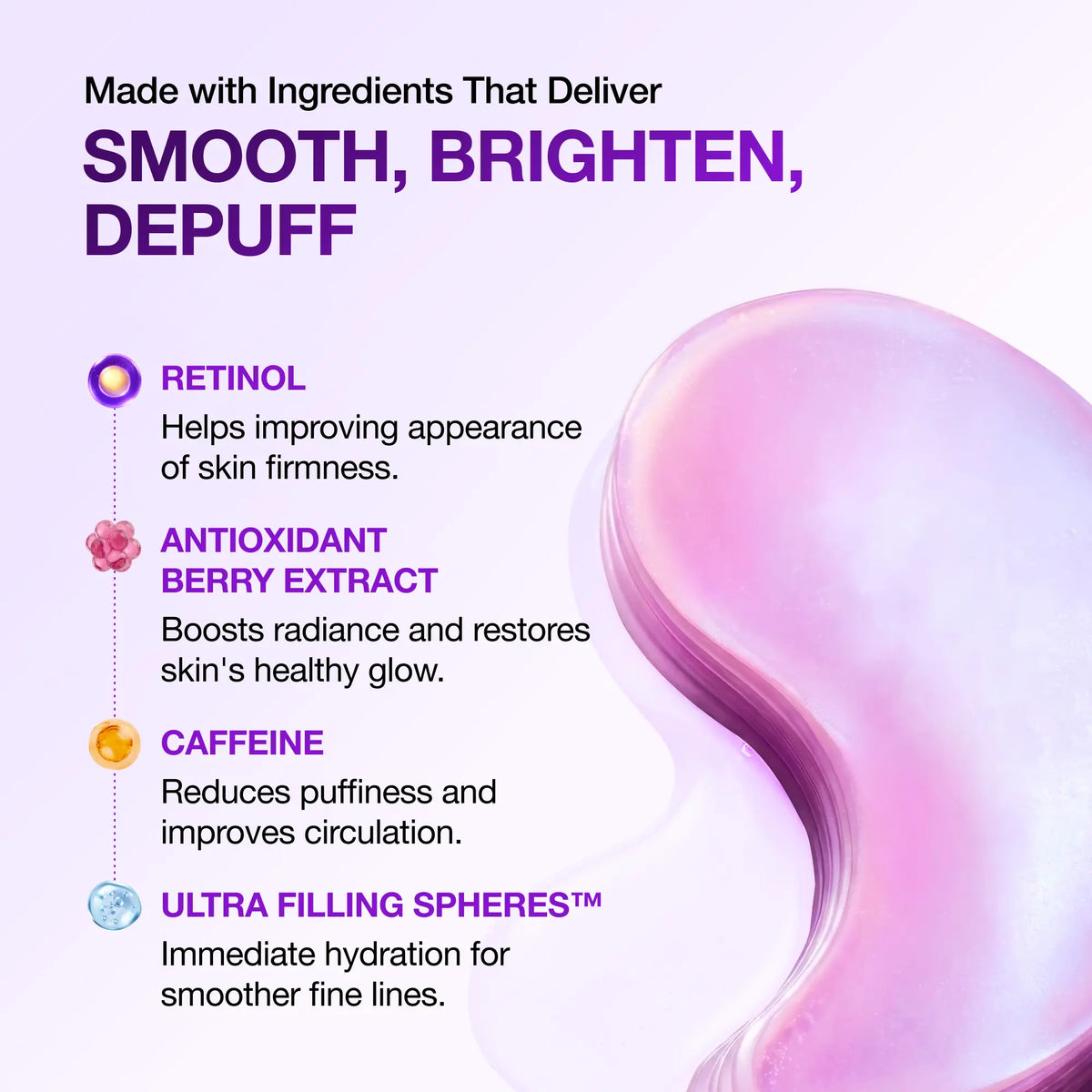 Anua Retinol Berry Revitalizing Eye Patches - 60 Hydrogel Patches for Dark Circles & Fine Lines
